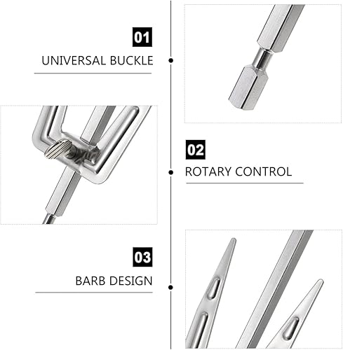 Miniatura 3 de Asador Spit Pescado Carne Tenedor A La Parrilla Freidora De Aire De Acero Inoxidable Tenedor De Pollo Asado Carne Pescado Tenedor Parrilla Tenedor