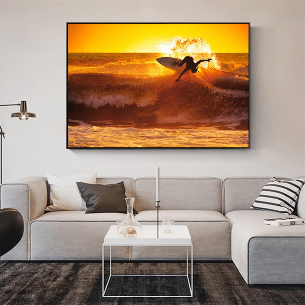 Diamond Painting Kit 5D Tramonto sul mare,Adulti e Bambini fai da te con i numeri