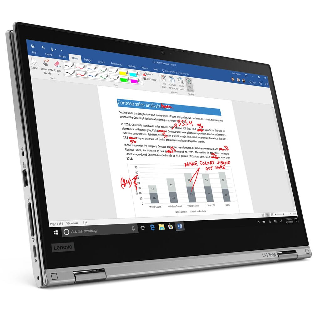 Lenovo ThinkPad L13 Yoga Gen 2, i5-11th, 16 GB RAM, 256 GB SSD | Silber, Intel Core i5-1135G7, 13,3 Zoll FHD, AZERTY-Tastatur, Windows 11 Pro