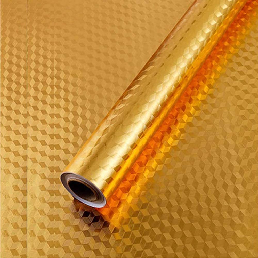 DHATRI Wall Stickers for Home Decor Wallpaper for Bedroom for Wall Sticker Kitchen Wallpaper Oil Proof Waterproof Home Decor Items Living Room Decor Items for Bedroom (Golden Foil Checks) (B09PJKVMFR) Amazon Price History, Amazon Price Tracker