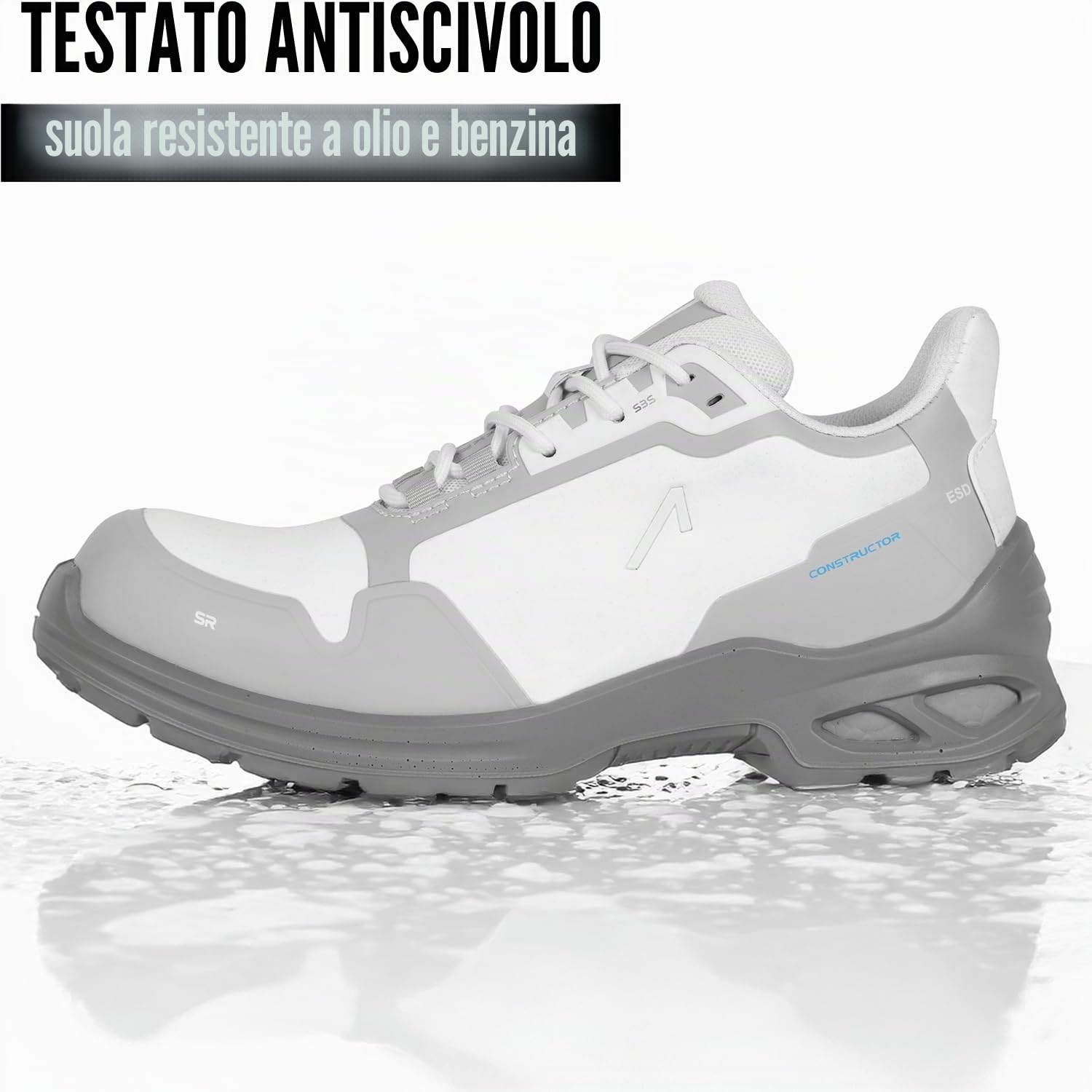 ACE Constructor S3 Scarpe da lavoro - Leggere, antiscivolo e resistente all'acqua - Scarpe di sicurezza per uomo e donna