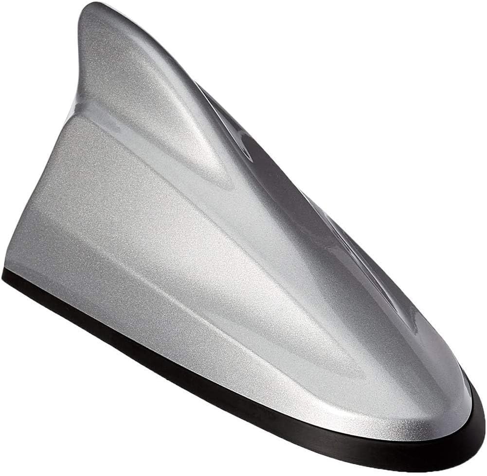 Dhanvine Car High performance Shark Fin Antenna Silver color Car FM Radio Signal Aerials Compatible with Opel Corsa