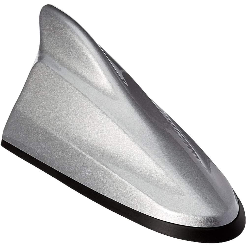 Dhanvine Car High performance Shark Fin Antenna Silver color Car FM Radio Signal Aerials Compatible with Opel Corsa