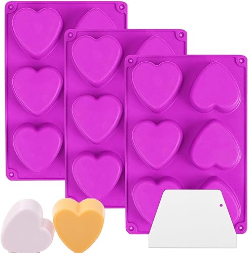 Miniatura 8 de Paquete de 3 moldes de barra de granola de silicona de 8 cavidades, molde rectangular de barra de proteínas de silicona para hornear barra de