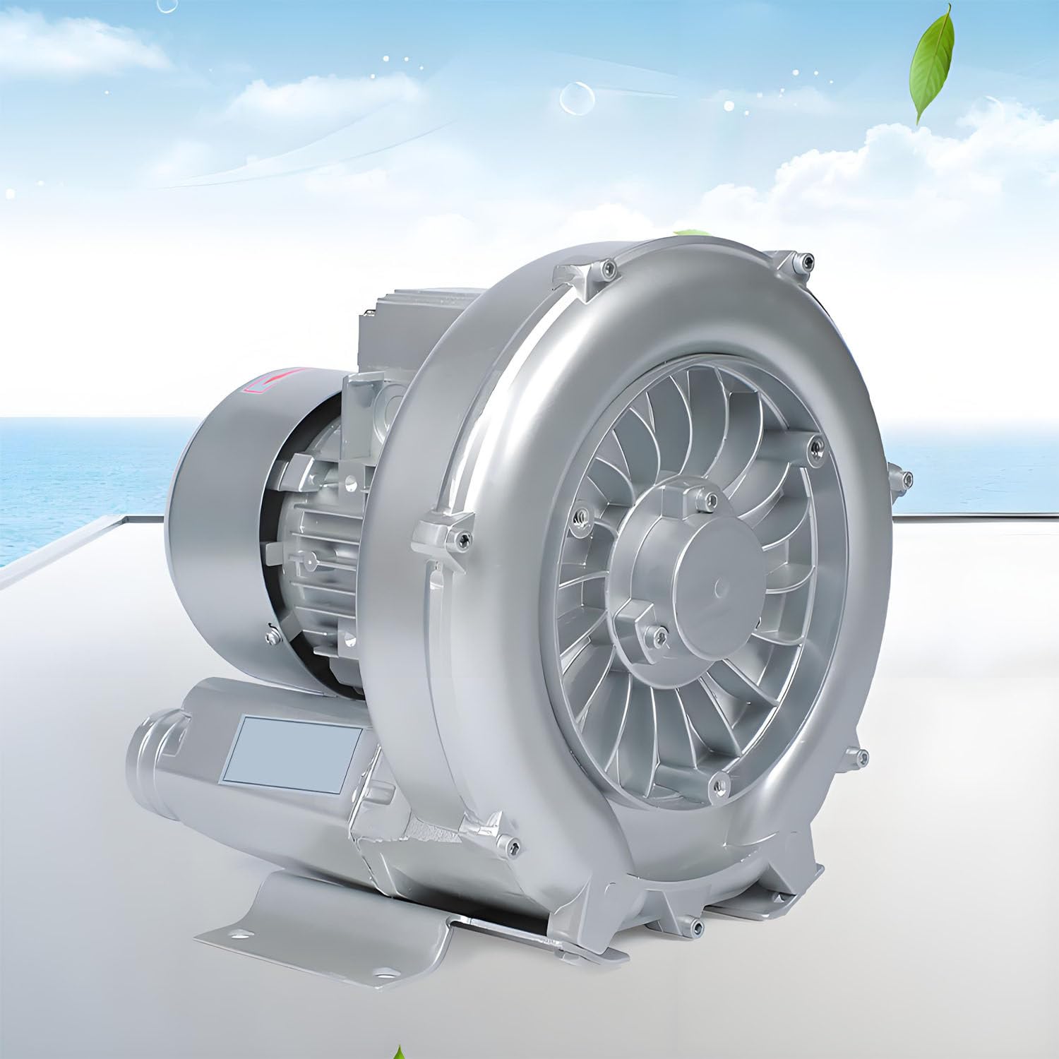 BOOZXCV High-Pressure Vortex Ring Blower, Vortex Air Pump Industrial Centrifugal Blower, for Fish Ponds Aquariums Farms Kitchen Bathroom Hydroponics (370W)