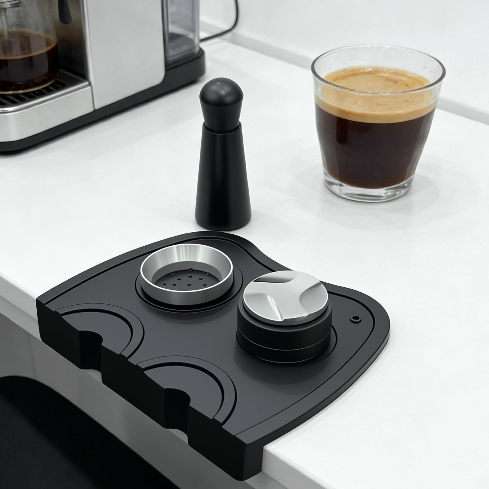 Barista Edition, tamper premium, compresseur café 51 mm socle, H : 8