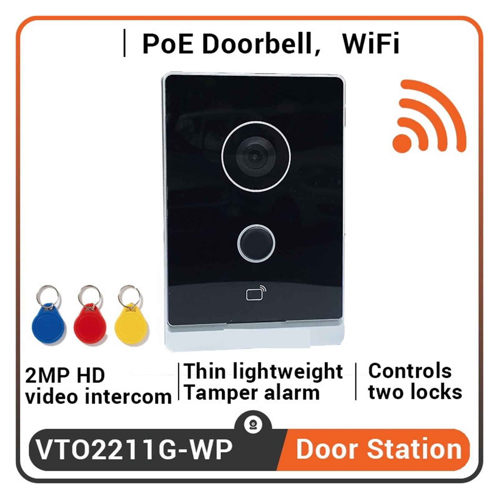 Wideodomofon 2MP HD WiFi Inteligentny dom Cienki, lekki dzwonek z noktowizorem i kartą APP Odblokuj IP65 Różnorodne środowiska Domowe