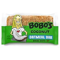 Vista 1 de Bobo's Barras de avena de coco, sin gluten, sin OMG, avena de grano entero, paquete de 12 Barras de aperitivos Para llevar Hechas