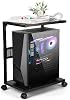 Bfttlity PC Stand - 2-Tier Metal Computer Tower Stand With Locking Caster Wheels Suitable for Most CPU S