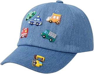 EvoNest Kids Cap | Adorable Cute Cars Applique Detailed Cap for 3 Year Kids - Sunshade Protection Hat (Blue) Price In India