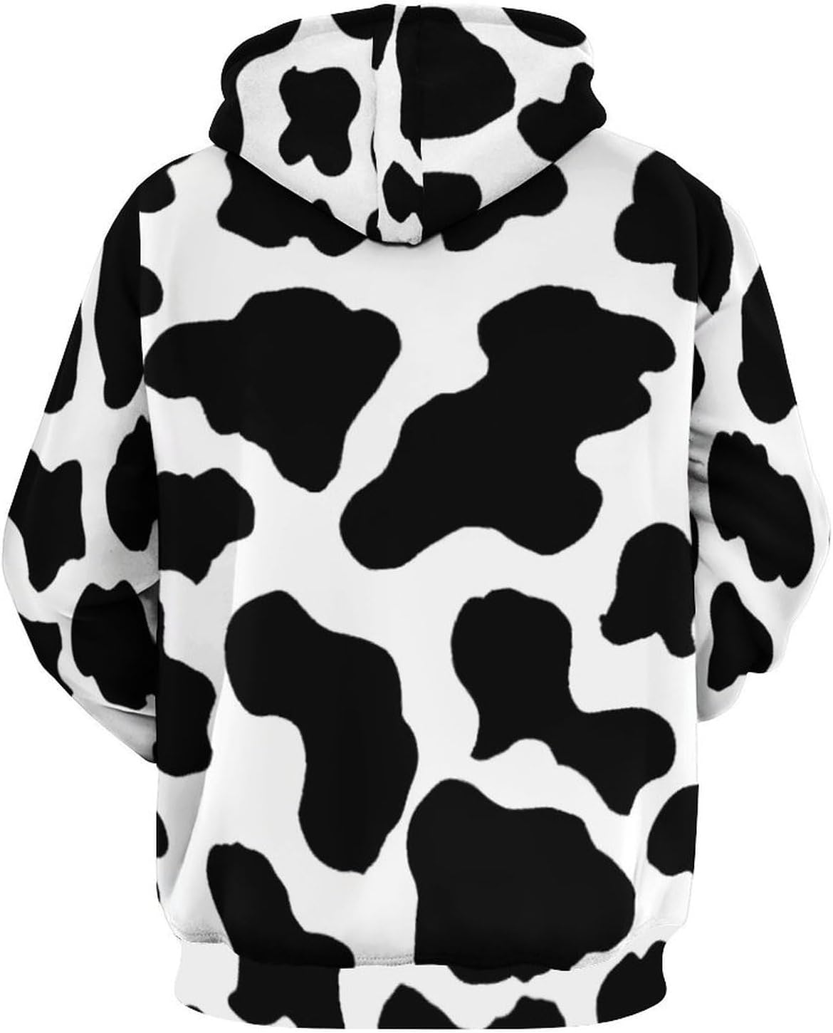 Mens Hooded Sweatshirt Cow Print Hoodies with Pockets Winter Fall Pullover for Women Men - Image 4