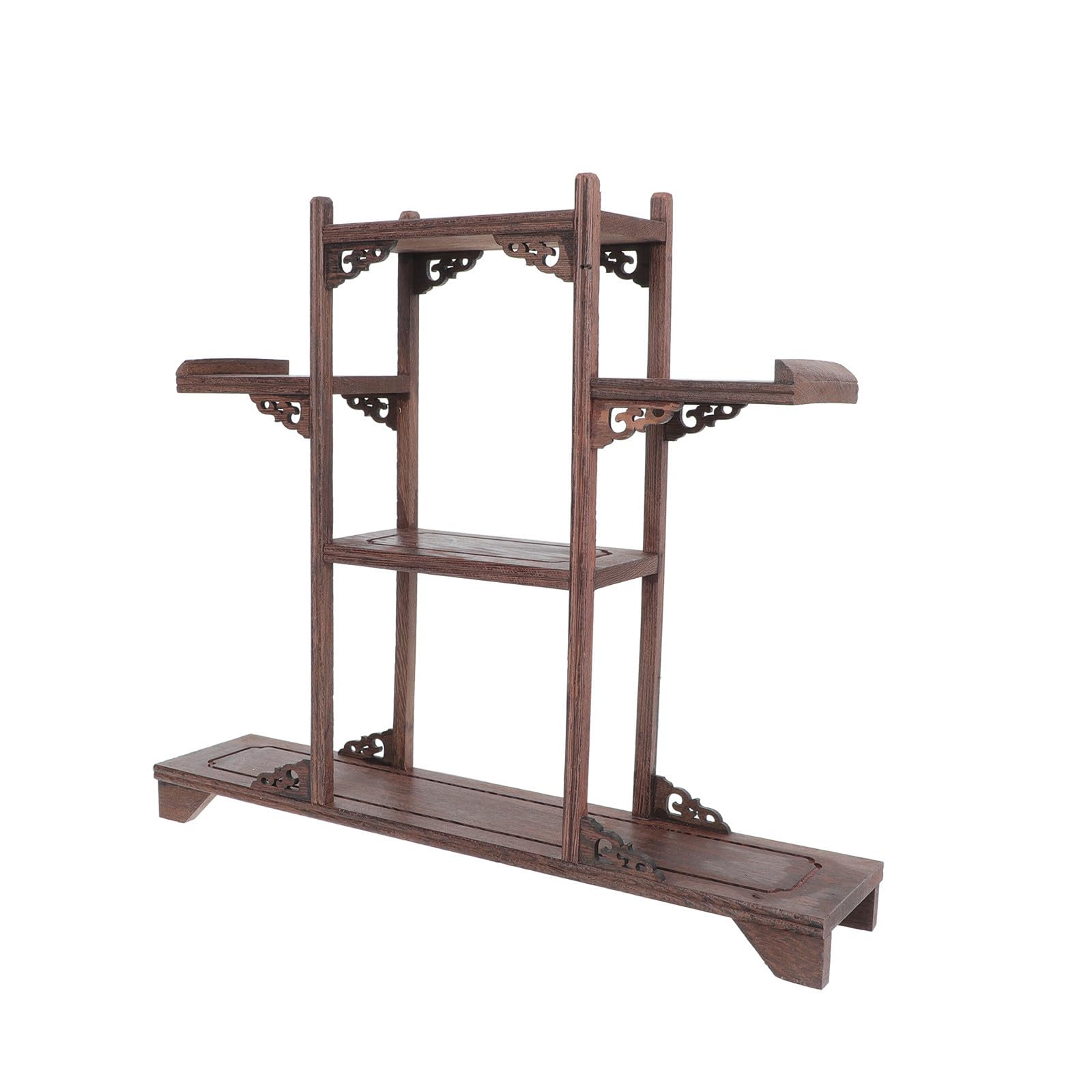 Étagère ancienne en bois de poulet marron TIDTALEO support d'ornement bureau