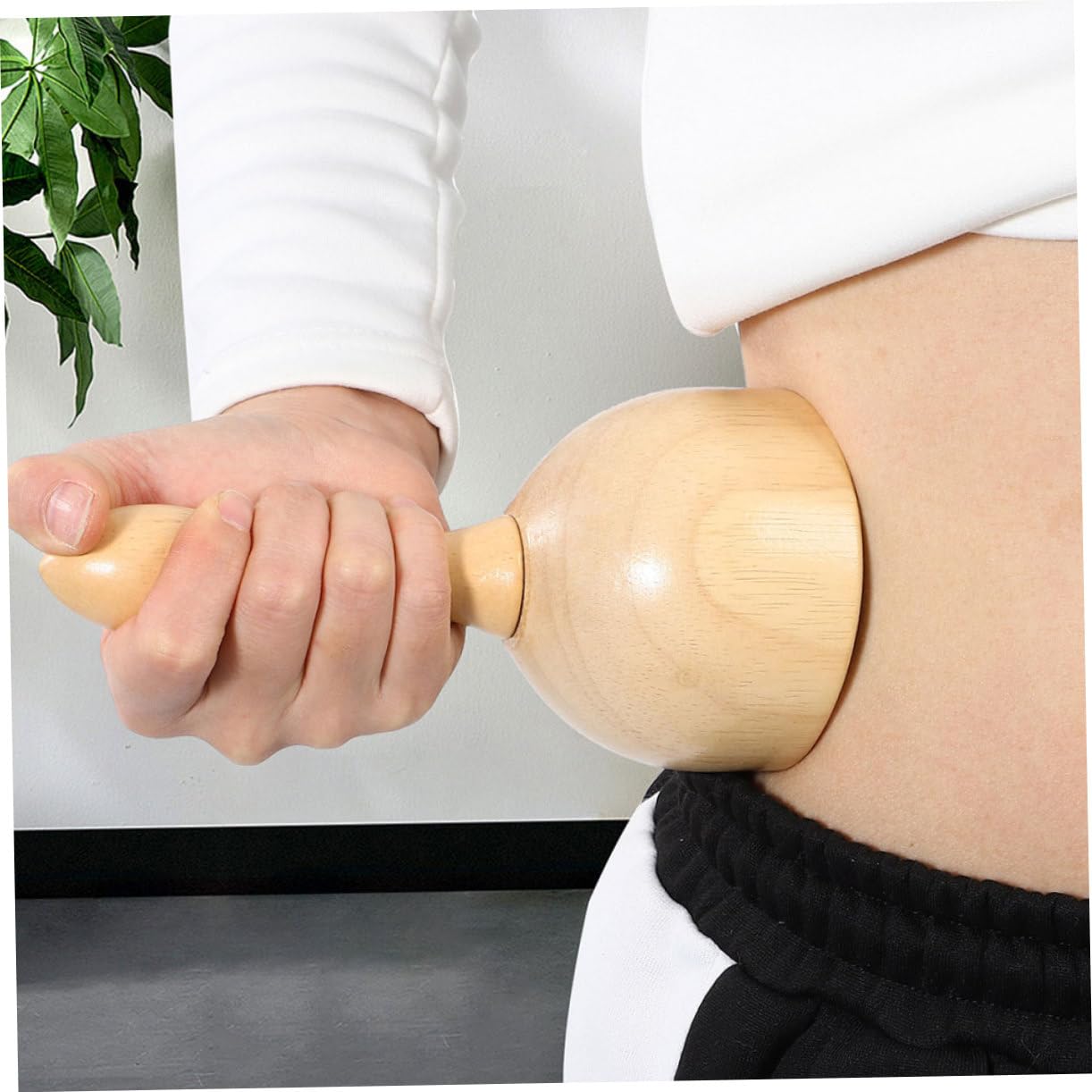 Juego de Herramientas de Masaje de Madera Khaki, 1 Set para Uso Diario | Incluye Tabla, Rodillo y Copa, Diseño Portátil de Peso Ligero, Pensado para Adultos
