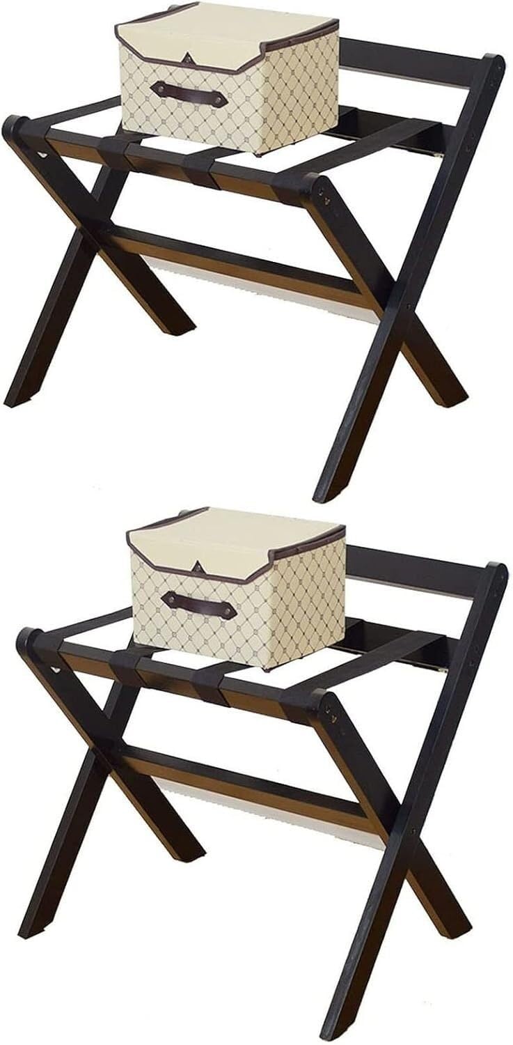 Porte-bagages pliable en bois massif support de valise pour chambre