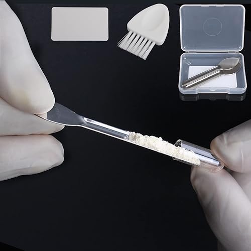 Kits de máquinas de llenado de cápsulas para relleno de cápsulas vacías de píldoras, suministros de laboratorio, espátula de cuchara micro pequeña,