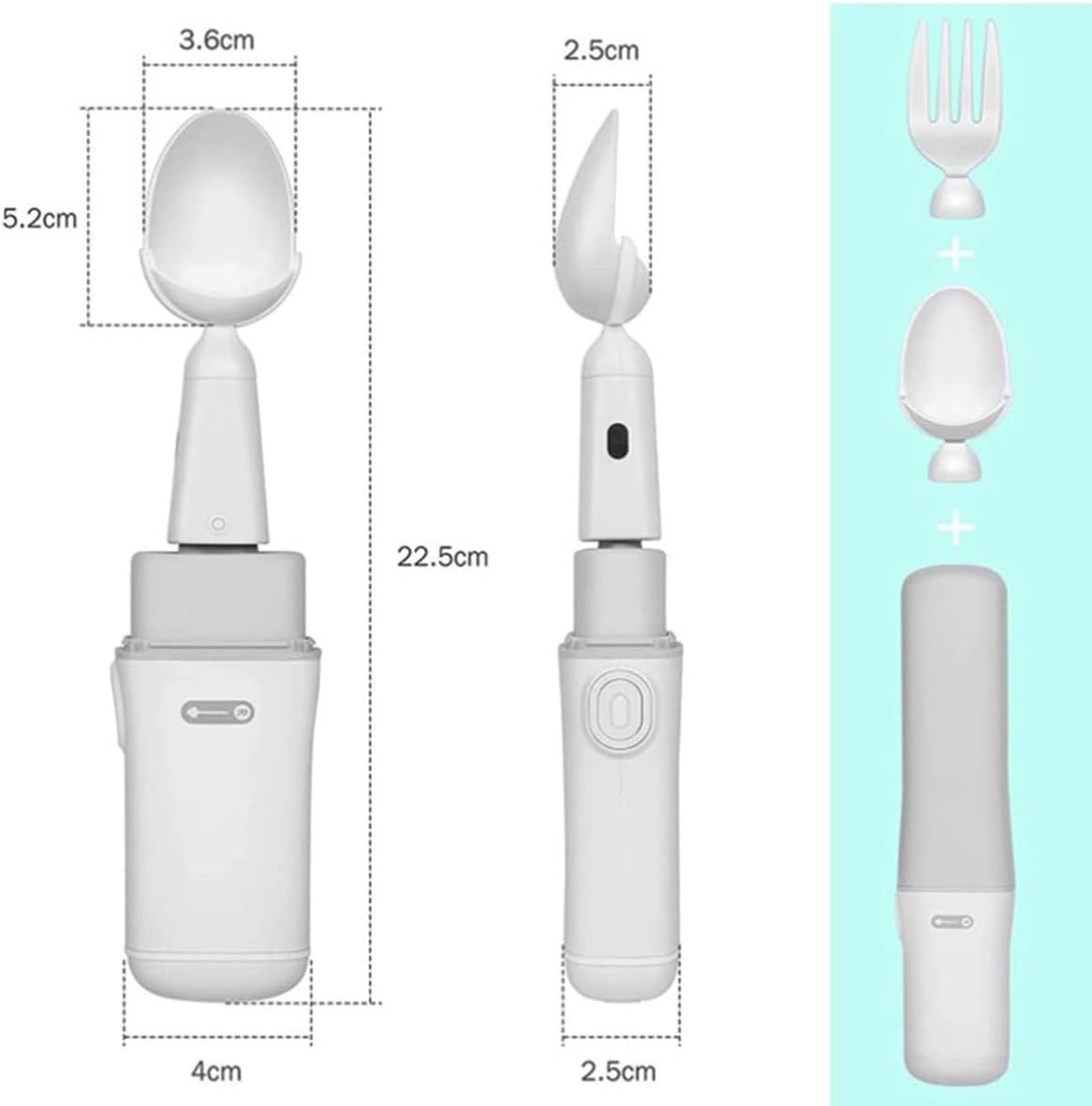 Cuchara adaptativa de Parkinson para ayuda de temblores y artritis, asistencia de temblores en tiempo real para personas discapacitadas, cubiertos ergonómicos para temblores de manos y asistencia