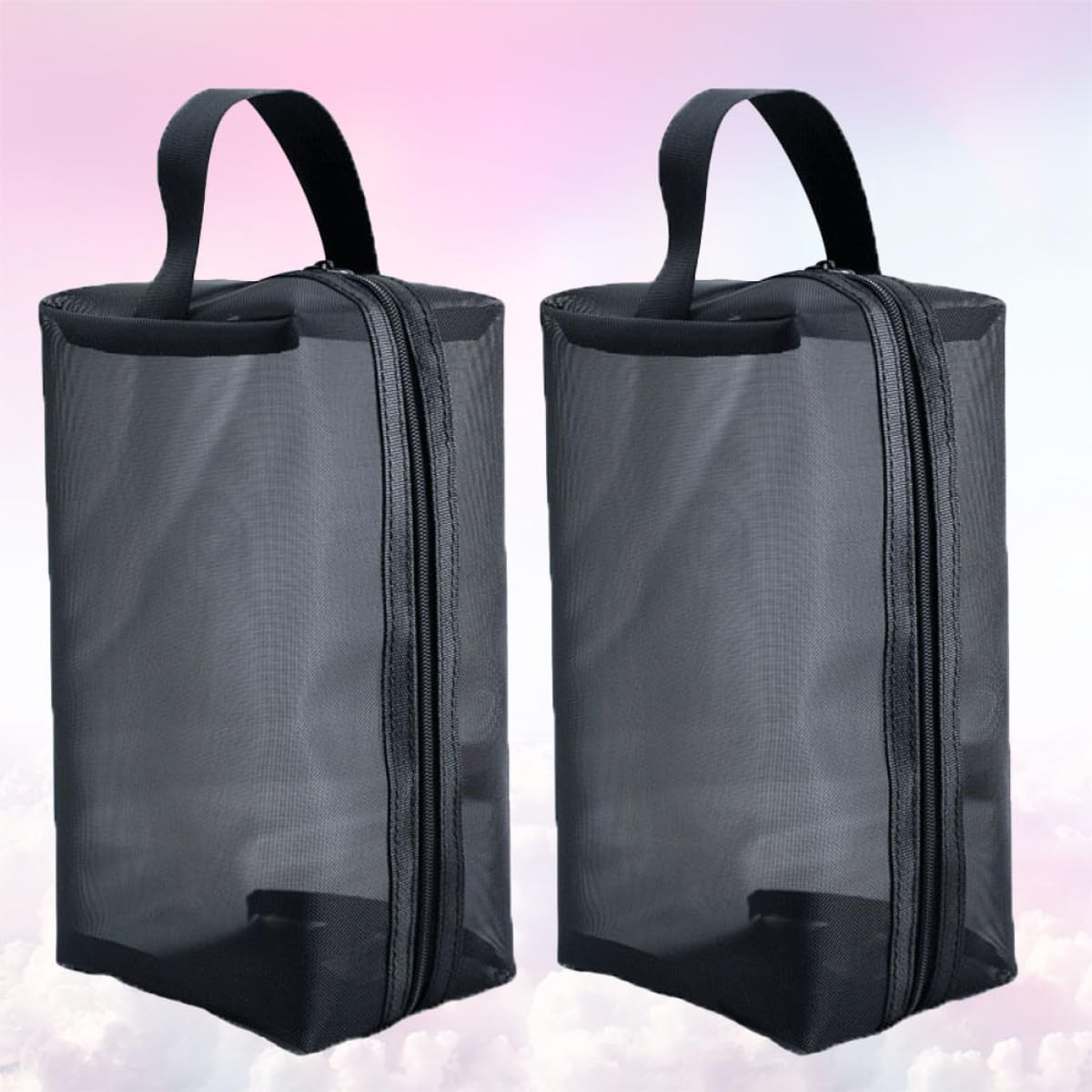 Didiseaon 6 Piezas Bolsa de Almacenamiento de Malla Bolsa de Almacenamiento con Cremallera de Malla Neceser para Maquillaje Bolsas organizadoras para Viajar Neceser Exterior