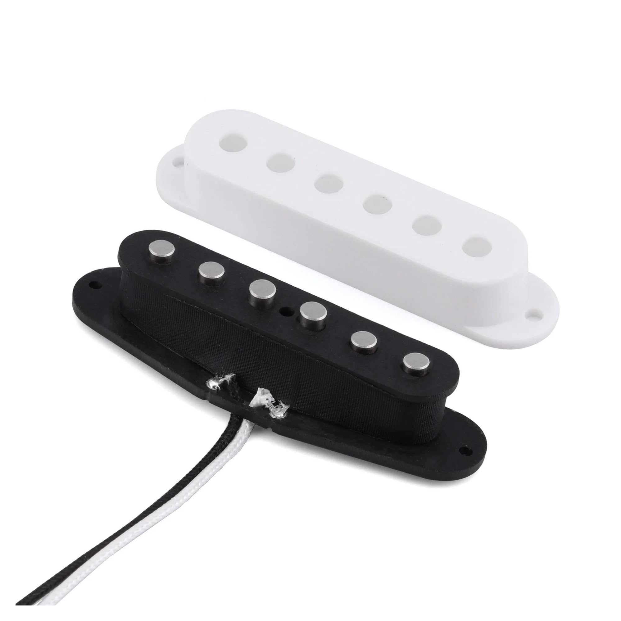 Alnico 5 Interleaved Pole Und High Output Gitarren Elektro Tonabnehmer SSH Kit Weiß