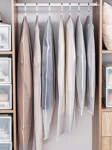Vista 66 de Bolsas de ropa para colgar ropa, bolsa de traje transpirable (juego de 12) fundas con cremallera, bolsas de ropa de PEVA, bolsas impermeables