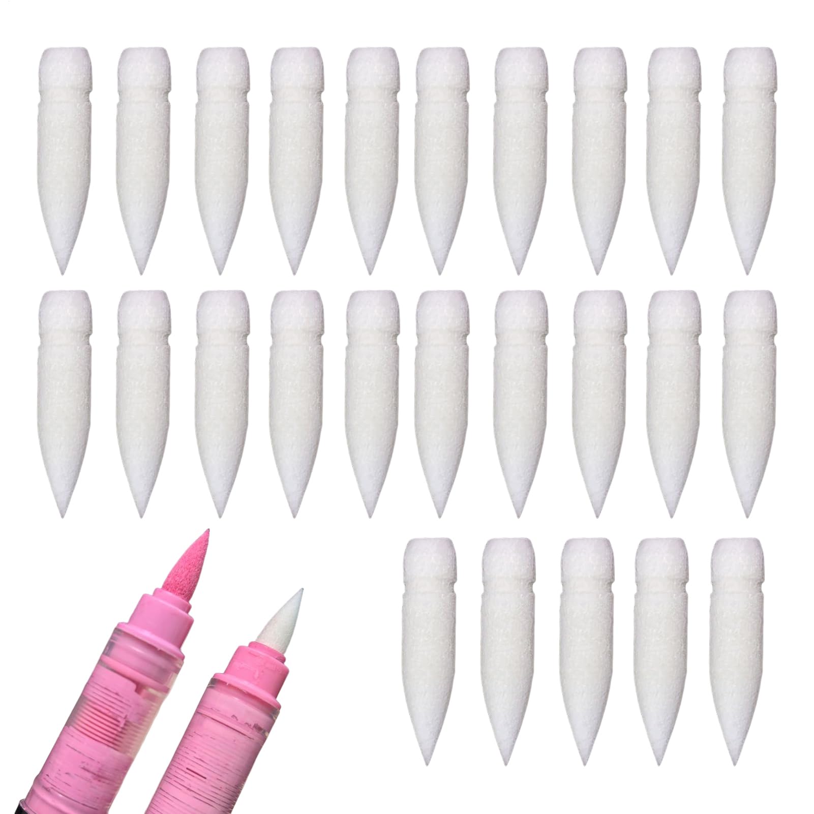 Acrylic Paint Marker Replacement Nibs | Set of 25 Refillable Painting Pen Nibs | Wear Resistant, Painting Supplies for Student Graffiti Artist
