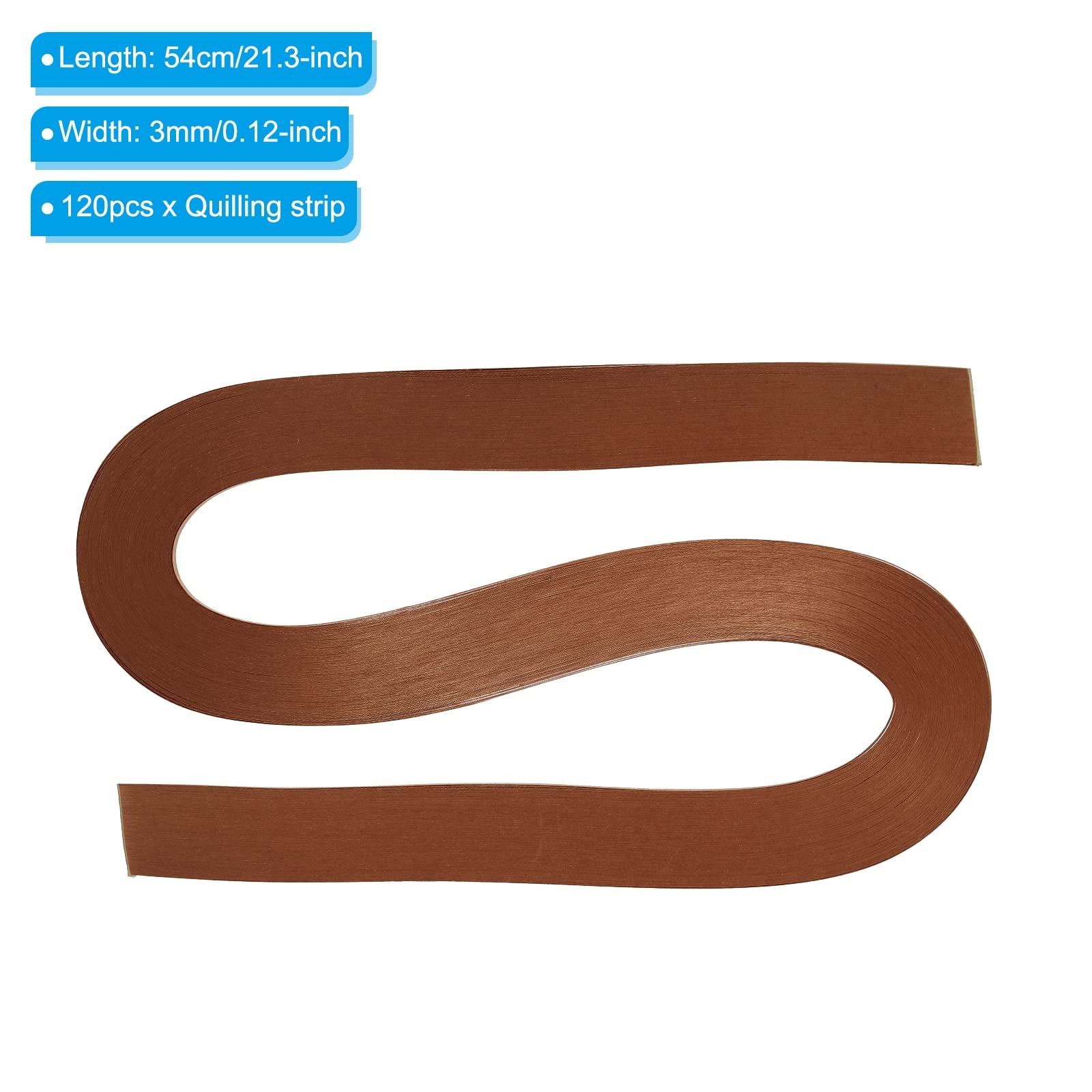 PATIKIL Quilling Strips Paper 120pcs 1/8"(3mm) 54cm Origami Paper Quilling Strip for Art DIY Hand Craft Christmas Dark Brown - Image 2