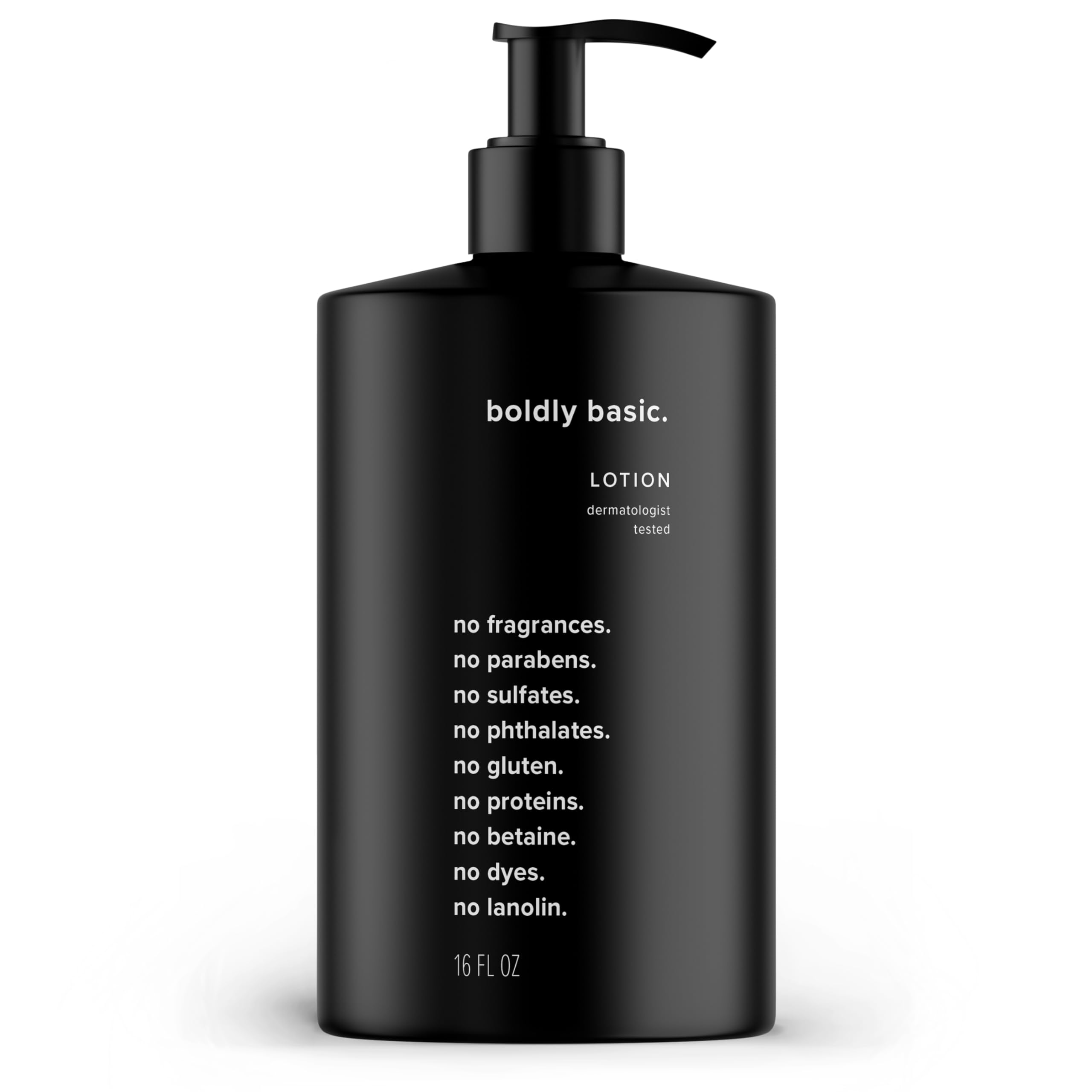 Boldly Basic Fragrance Free Lotion - Moisturizer for Dry and Sensitive Skin - Non Greasy - Unscented - Dermatologist Tested - No Sulfates, Parabens or