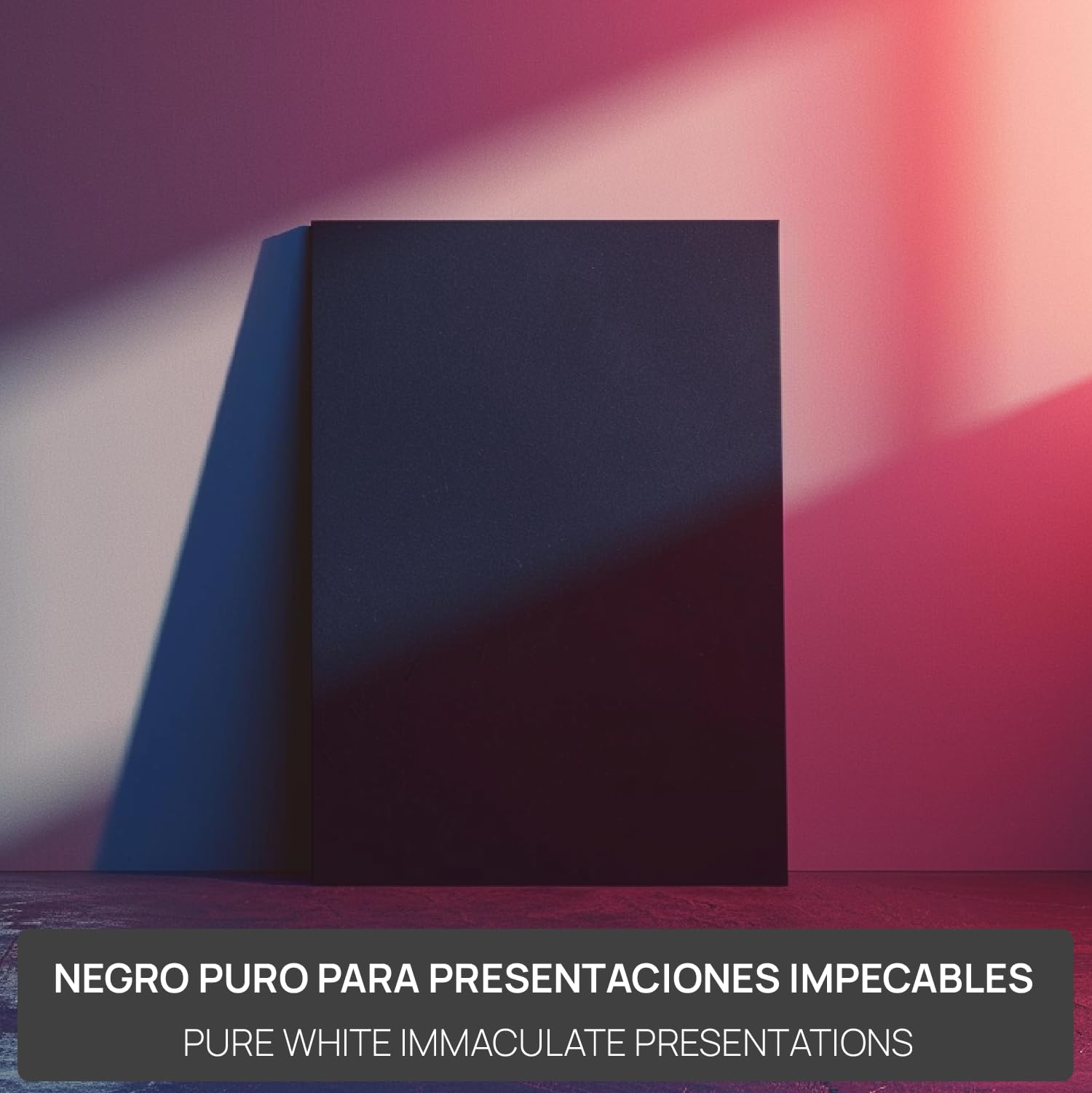 OFITURIA Cartón Pluma Negro A4 (21x29.7 cm) Pack 2 ud, Plancha de Poliestireno Expandido Ligero y Rígido, Foamboard Multiusos de Fácil Corte, para Manualidades y Maquetas, 5 mm