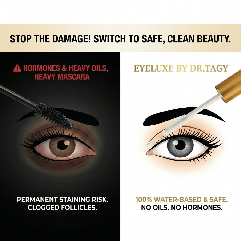 Lash & Brow Growth Serum – Water-Based, Oil-Free, No Milia Risk | DR.TAGY Eyeluxe Pack of 2 (2x5ml)