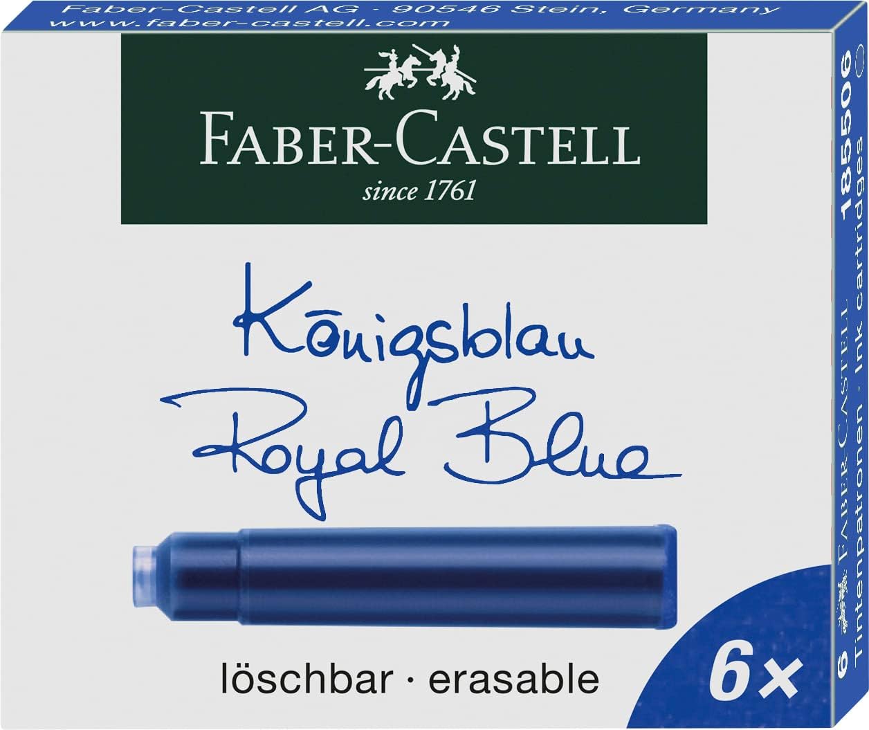 Ink RefillsFaber Castell 6 for Fountain Pens Blue Office Products