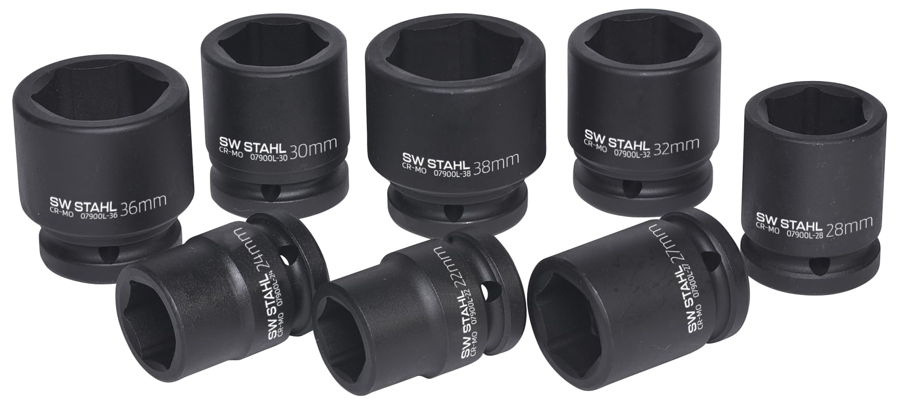 Douilles IMPACT 3/4 coffret embouts clés à choc 22-38mm SW STAHL 07900L