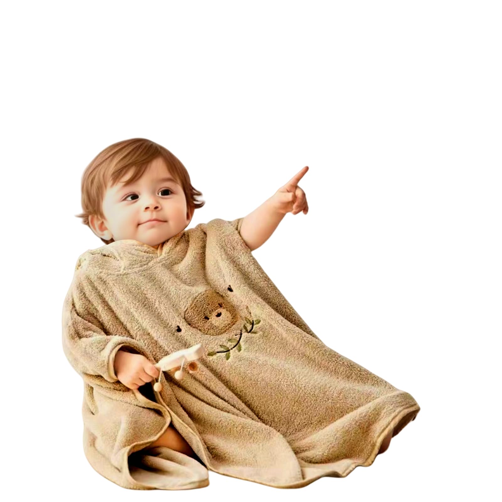 Poncho de Bain pour Enfant, Serviette de Bain avec Capuche Bébé, Super Absorbantes Serviettes et Sorties de Bain, Serviette de Bain pour Nouveau-né Fille Garçon 0-3 Ans