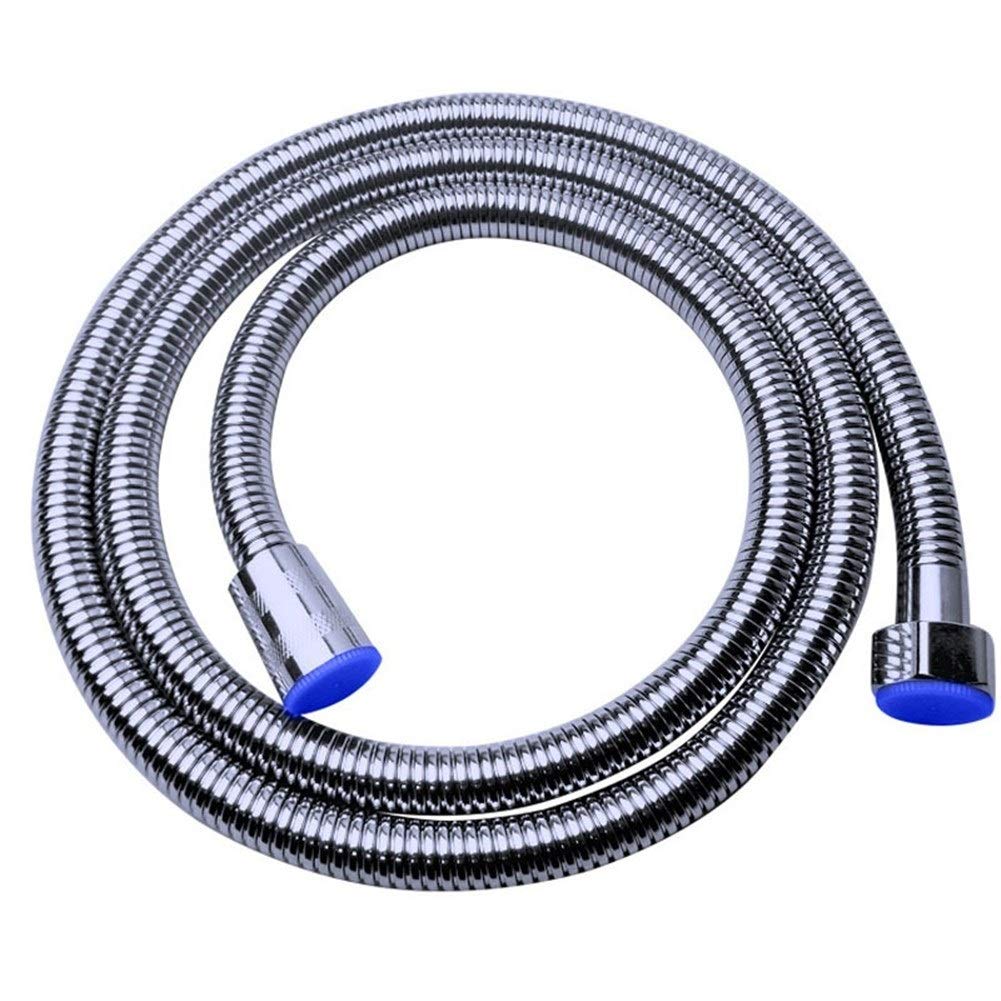Tubo flessibile per doccia a molla Tubo flessibile for doccia in acciaio inossidabile da 1,5 m Tubo for doccia morbido Tubo for acqua da bagno Tubi idraulici comuni di colore argento(200cm)