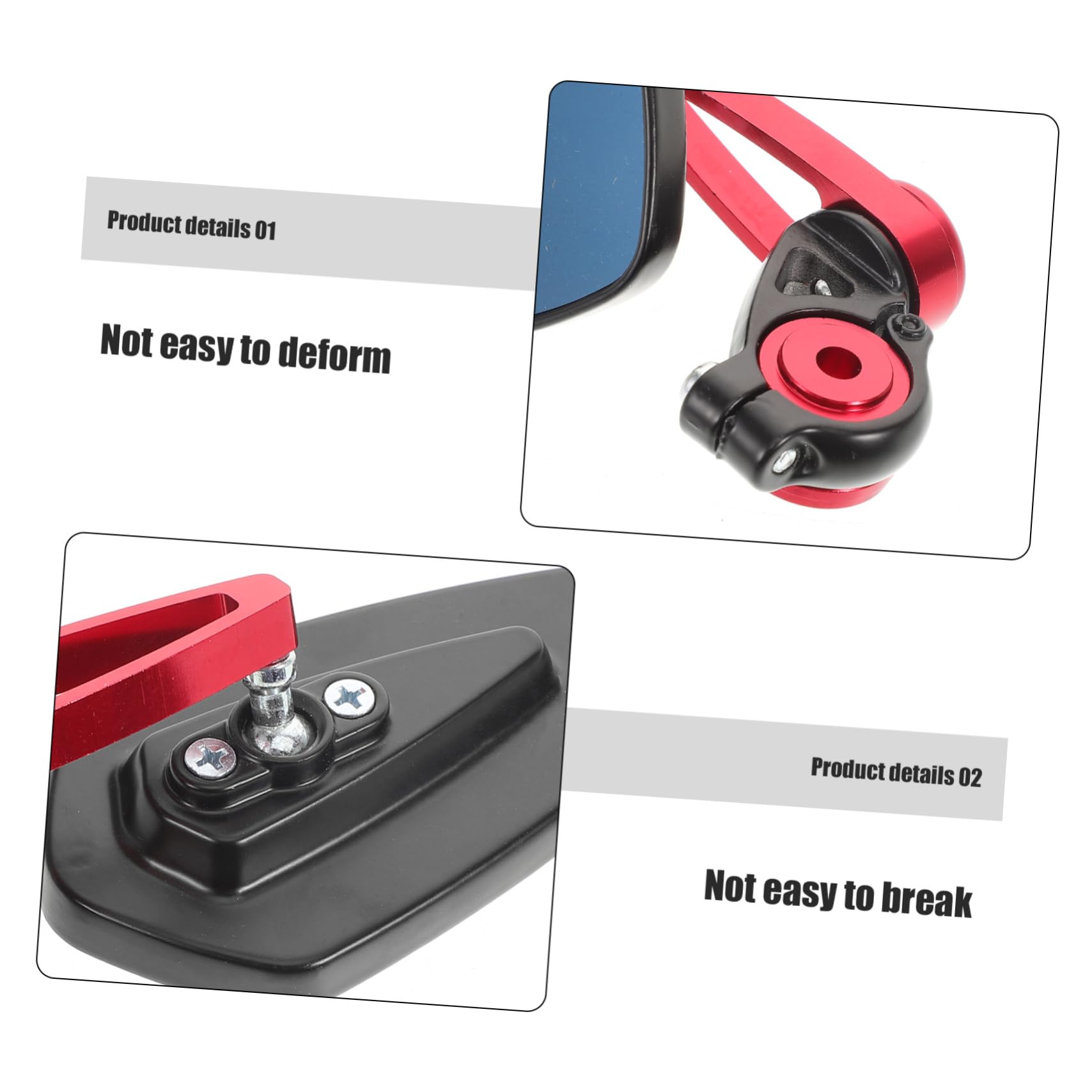 BESTYASH 1 set Specchietti Retrovisori per Scooter con Design Regolabili per Visibilità Ottimale Compatibili con Manubri Colore per Biciclette