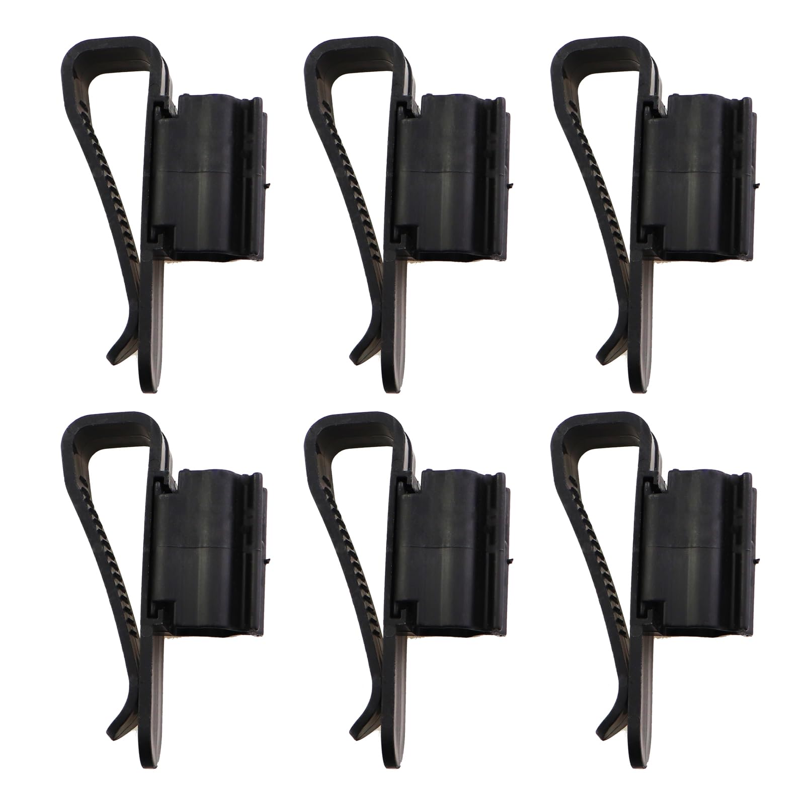 Caishun 6PCS 9.7x5.3cm Black Hose Holders Adjustable Fish Tank Hose Clamp Aquarium Hose Clamp ABS Plastic Clip Suitable for Pipe with a Diameter of 8-16mm