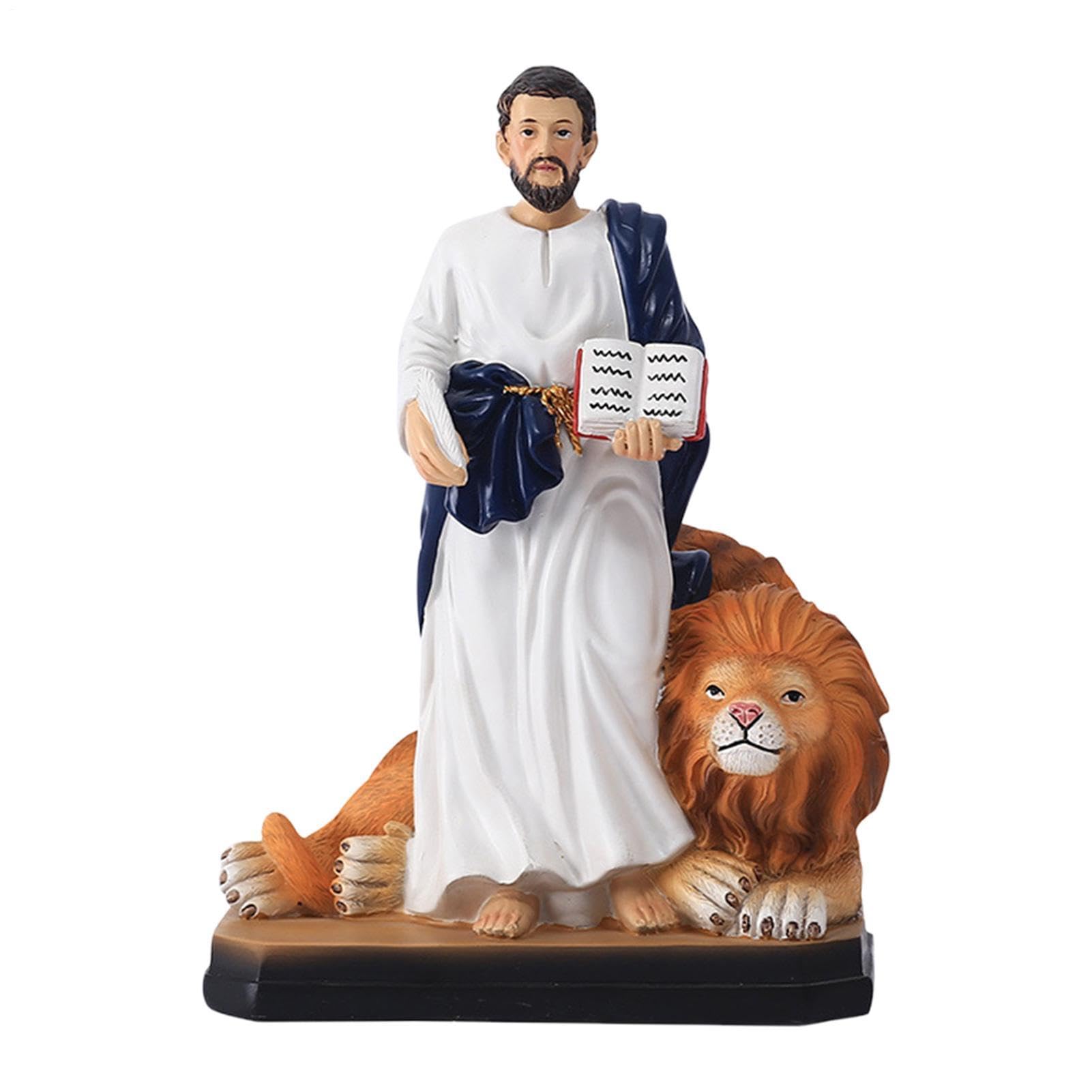 Statues catholiques en résine de 15 cm avec Jésus et Lion pour église