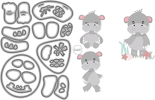 Vista 5 de DzIxY Troqueles de corte de metal de cangrejo elefante para hacer tarjetas, papel de gofrado, troquelados, plantillas de máquina de álbumes de 11