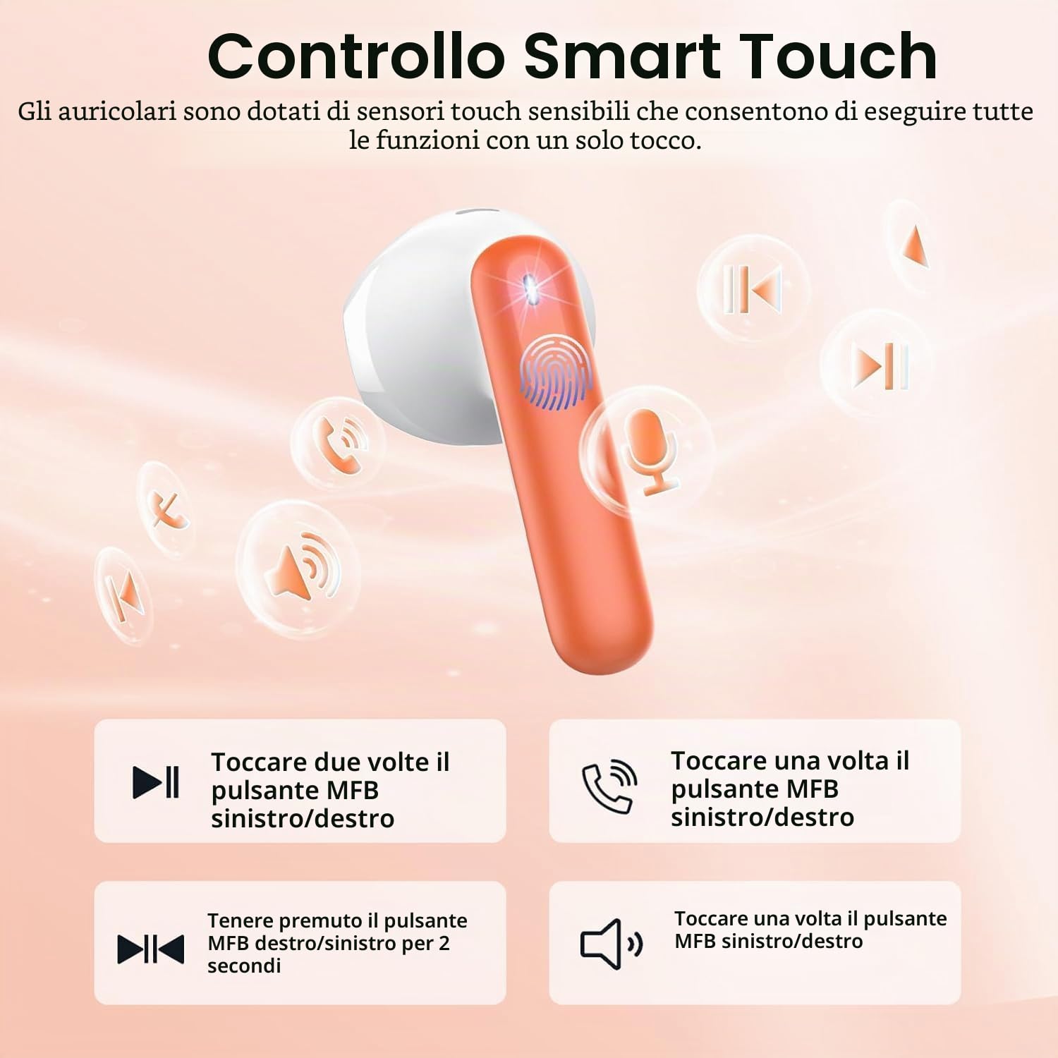 Cillso - Auricolari Bluetooth, 40h, senza fili, bassi profondi, display LED, impermeabili: IP7, Bluetooth 5.4, in-ear con 4 microfoni ENC per ridurre il rumore