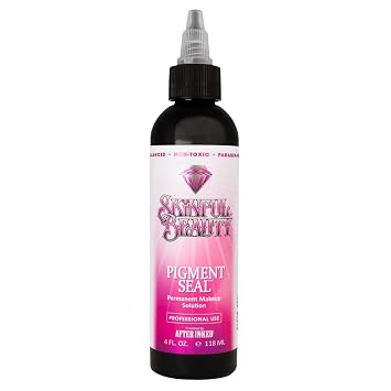 SKINFUL BEAUTY Pigment Seal Skin Cleanser, Professional Grade, PMU Use, 4oz | Saline Solution, Hydrating, Non-Irritating Formula, Colorfastness, Permanent Makeup Procedures, Skin-Friendly, Colorfastness