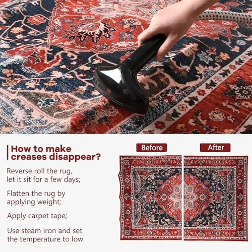 Tapis de chevet pour chambre douce et cocooning au motif floral YZ
