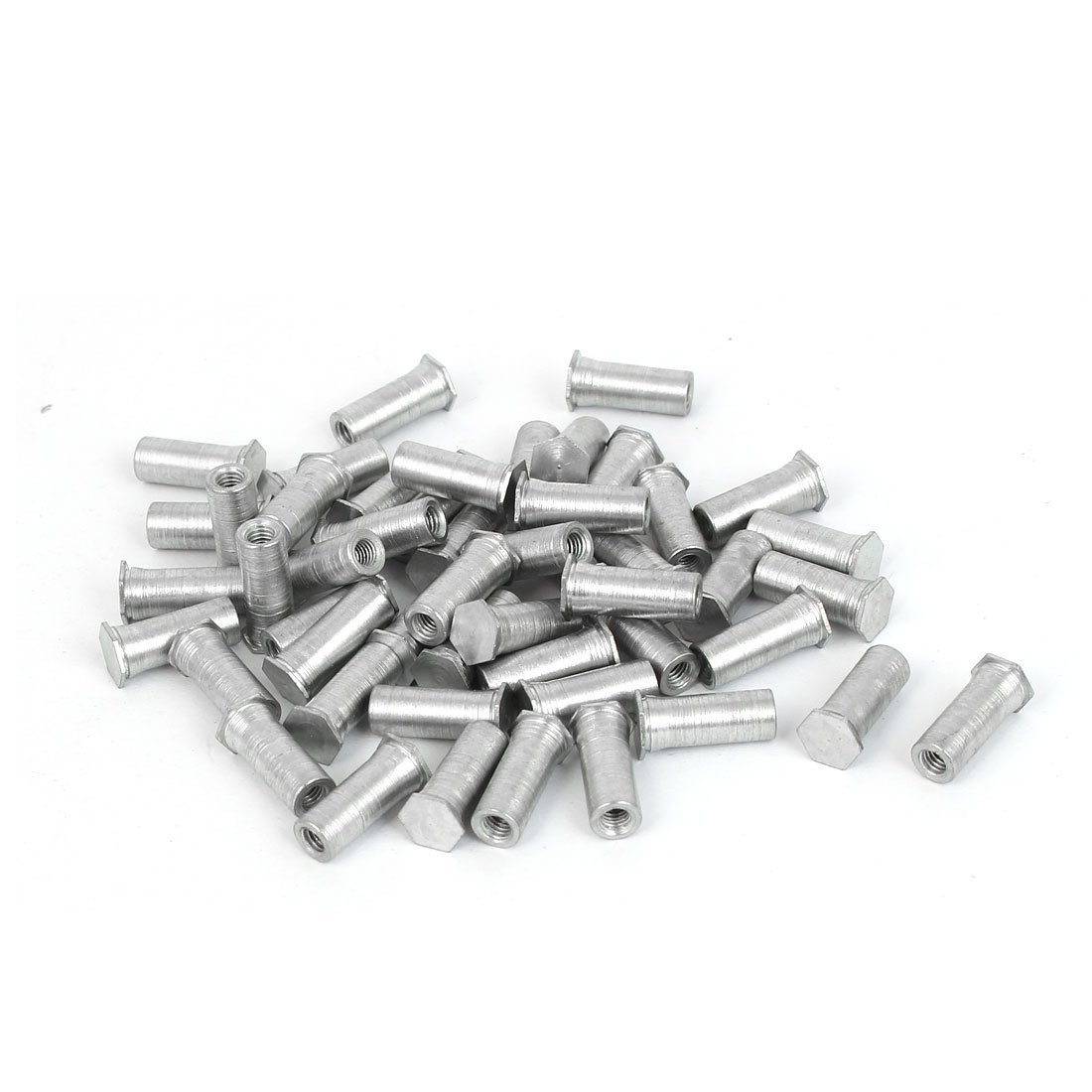 3NH® M3x13mm Hex Head Full Thread Carbon Steel Zinc Plated Self Clinching Standoff Silver Tone 50pcs-image-36