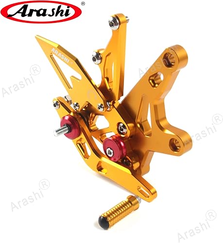 Miniatura 170 de Arashi reposapiés para motocicleta, accesorios ajustables, juego de reposapiés traseros Negro