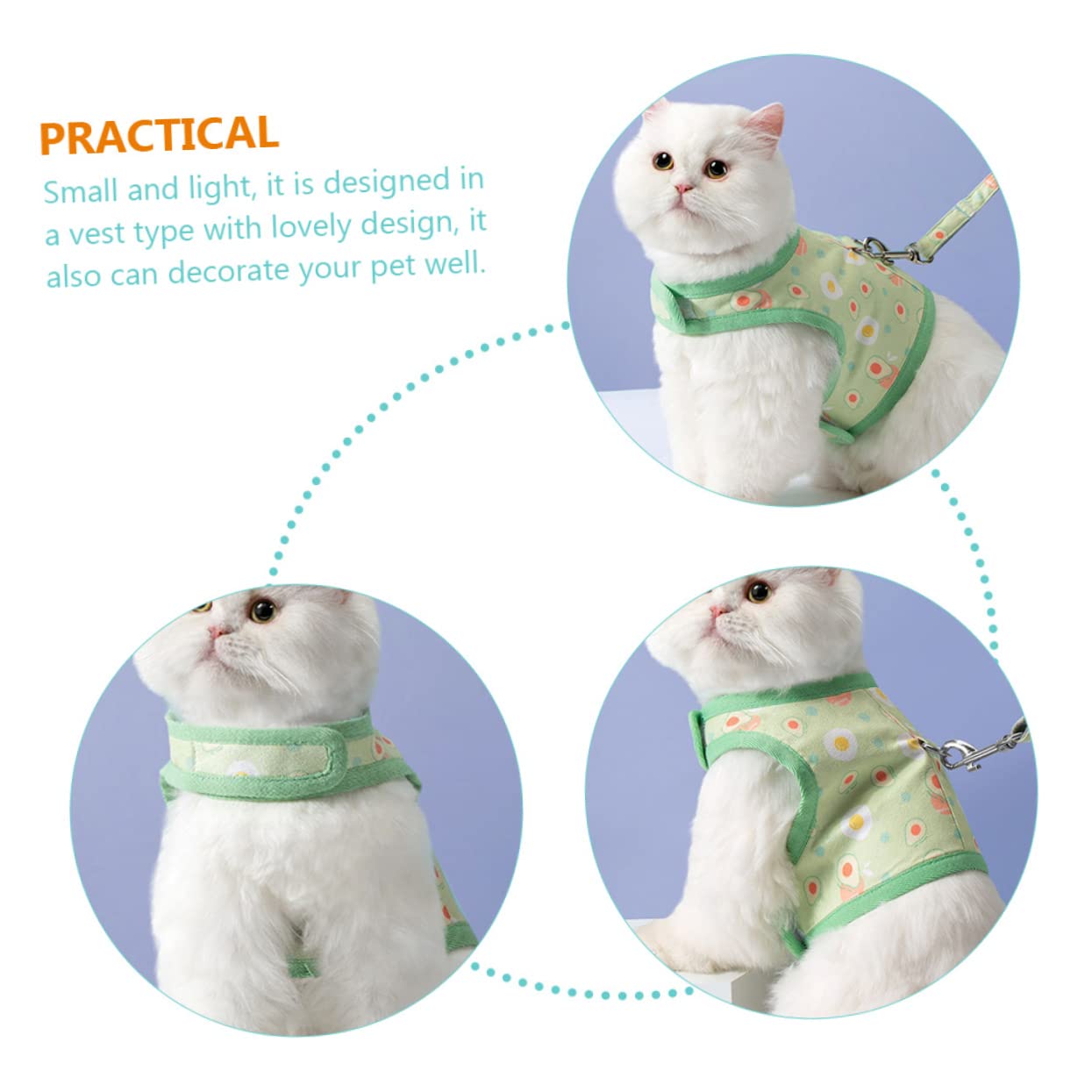 SUPVOX 3juegos Arnés De para Gatos con Chaleco Transpirable De Diseño De para Gatitos y Cachorros para Paseos y Actividades