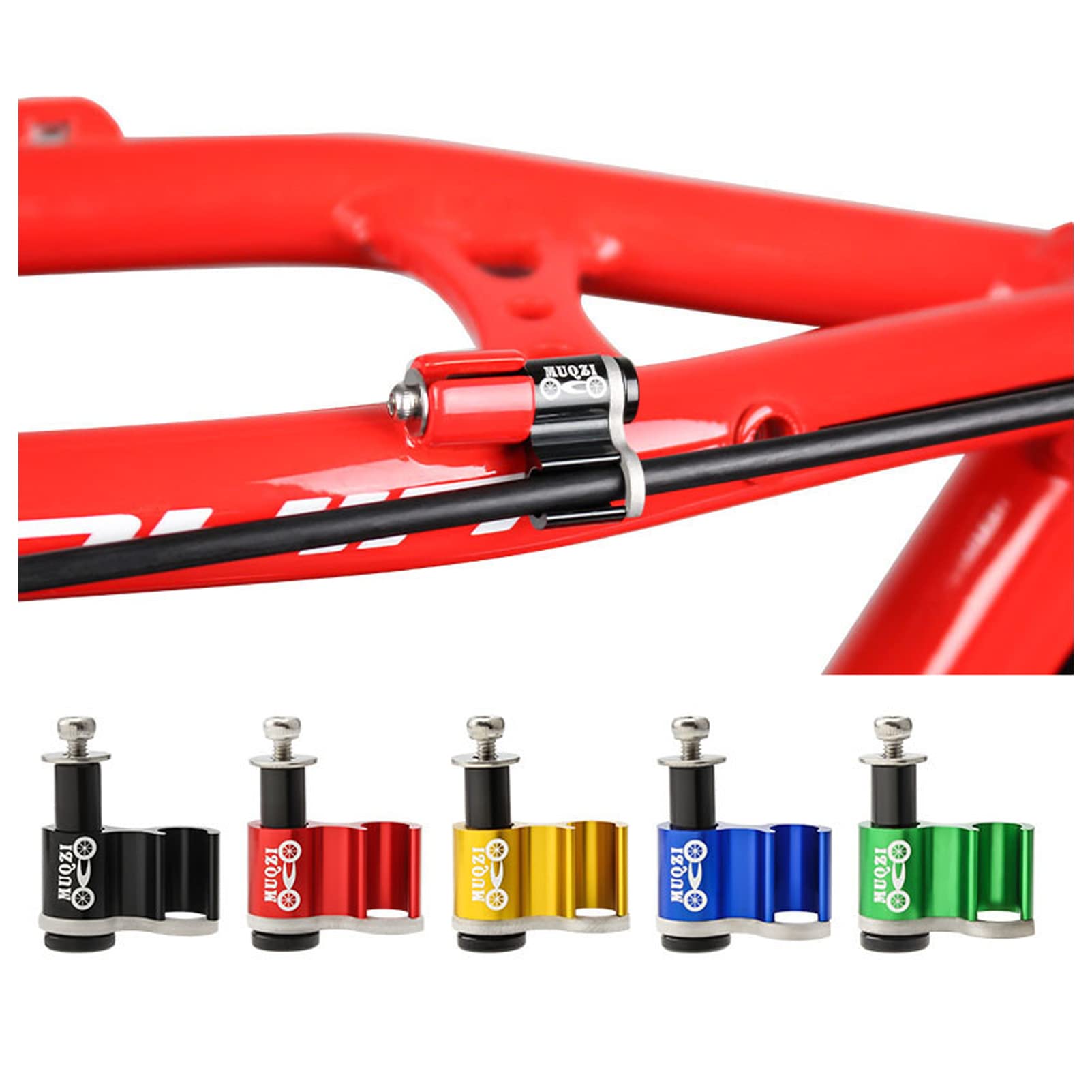 KSO 5 Jeux De Guides Câbles Vélo – Aluminium, Serrage En C, Adhésif Double Face, Pour Cadre Plat/courbe