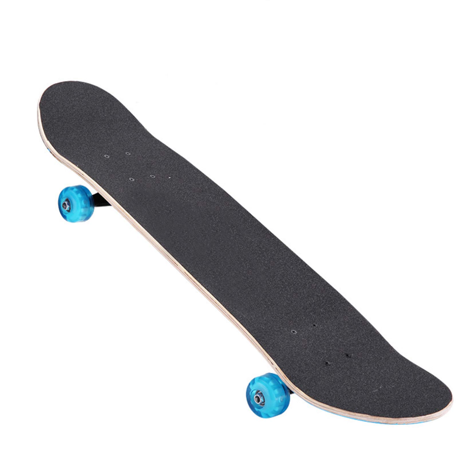 Monopatín Estándar de 31 "x 8" Skateboard Completo con Ruedas LED Intermitentes, 7 Capas de Arce Monopatín de Cubierta Cóncava de Doble Patada para Niños,Niñas,Niños,Adolescentes y Adultos