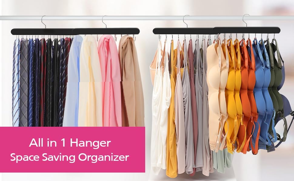 Miniatura 4 de Organizador de brasieres para organización de armario, colgador de camiseta sin mangas, capacidad de 20 ganchos, plegable para organizador de