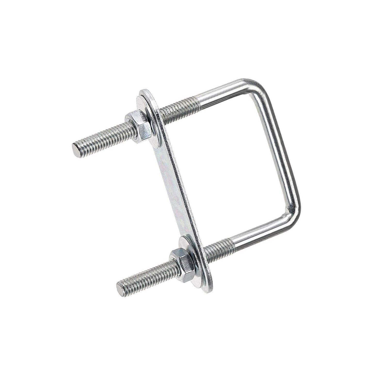 TOP-VIGOR 4 sets M6 Square U-Bolts, 42mm Inner Width 70mm Length Steel U-Bolts with Nut, Plate