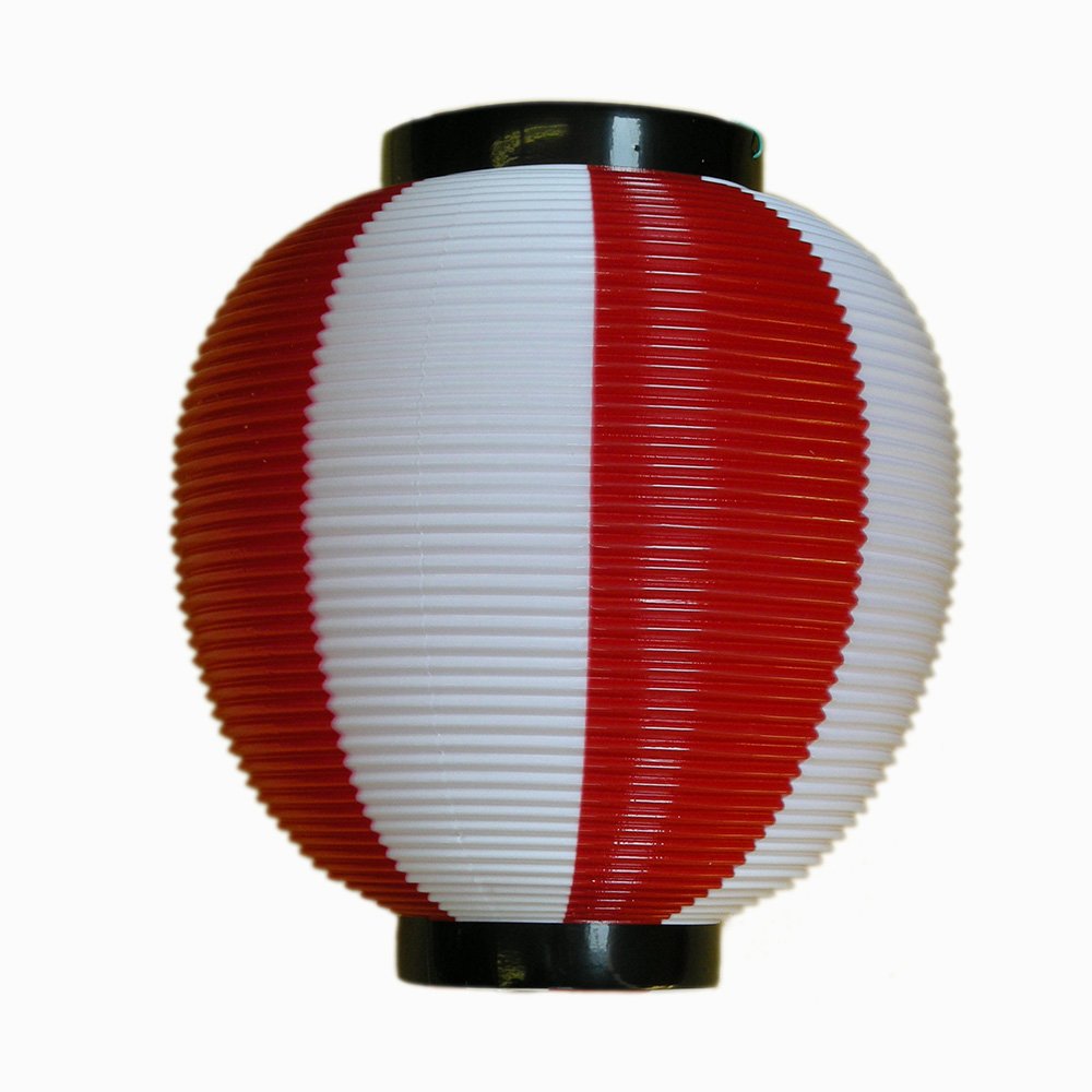 Amazon.co.jp: 提灯 提燈 ちょうちん 9号 赤/白 ポリ製 : 文房具