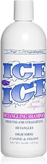 Chris Christensen Ice on Ice Strengthening Dog Shampoo, Groom Like Professional, Revives Dry, Damaged Coats & Strands, All Coat Types Made in USA 16oz