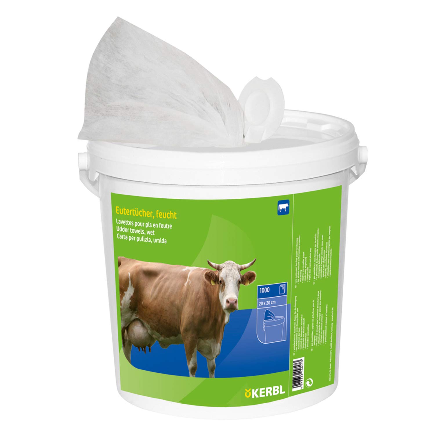UdderoClean Eutertuch feucht im Eimer - 1000 Blatt