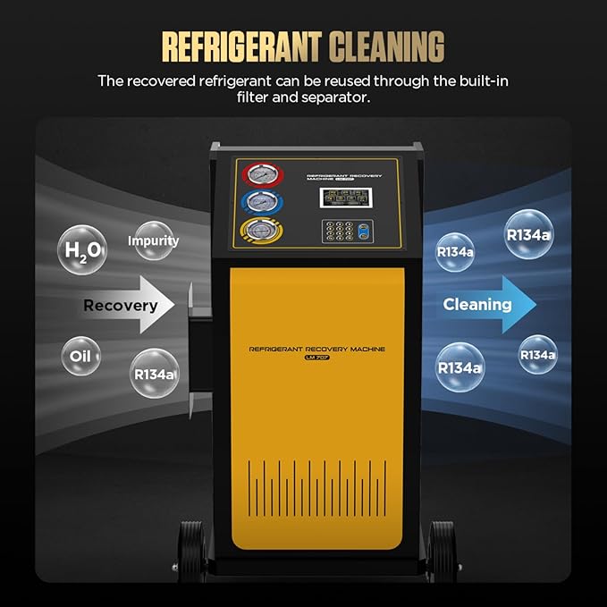 Máquina Recuperadora de Refrigerante Automática QPKING LM707, 12kg miniatura 5